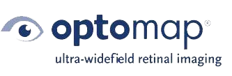 The image shows a logo with the text  optomap  and below it, there is an icon of an eye and a map.