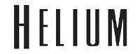 The image is a low-resolution graphic with the word HELIUM in bold, capital letters on a white background.